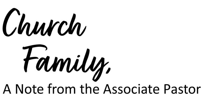 A Note from the Associate Pastor image