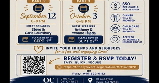 Built to Last Presented by the OC Church