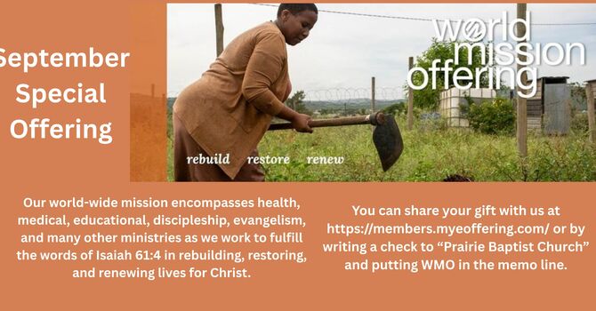 World Mission Offering 2026 image
