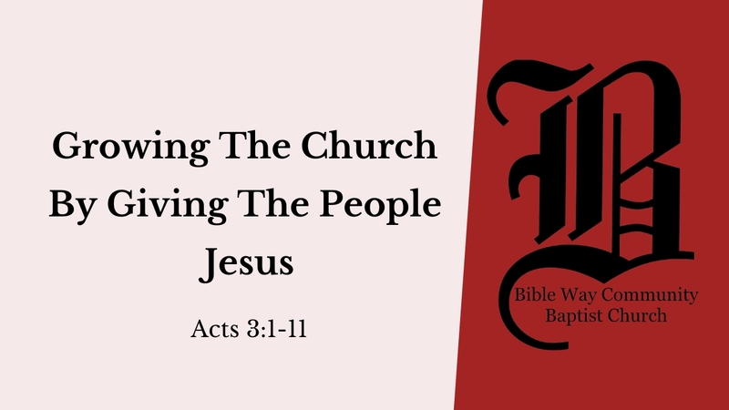 Growing The Church By Giving People Jesus