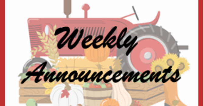 Weekly Announcements
