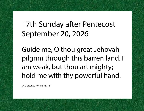 17th Sunday after Pentecost