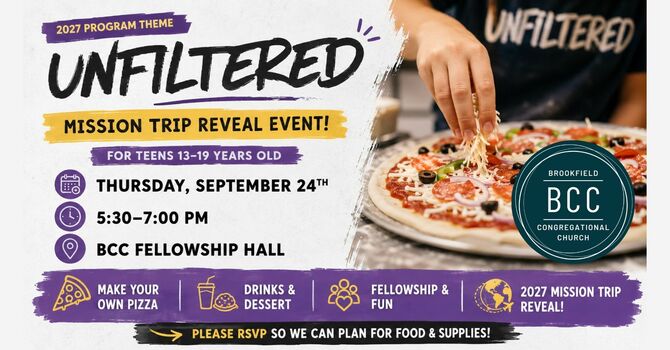 Pizza Night & 2027 Mission Trip Reveal