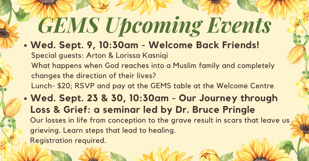 GEMS Upcoming Events