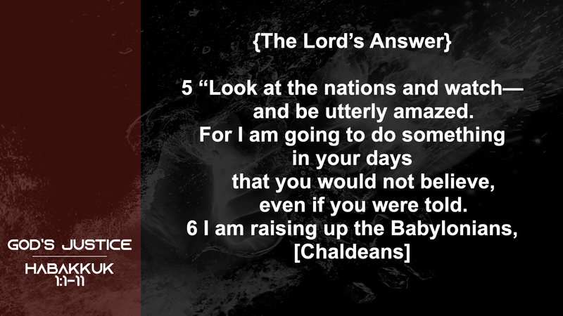 Habakkuk; God's Justice