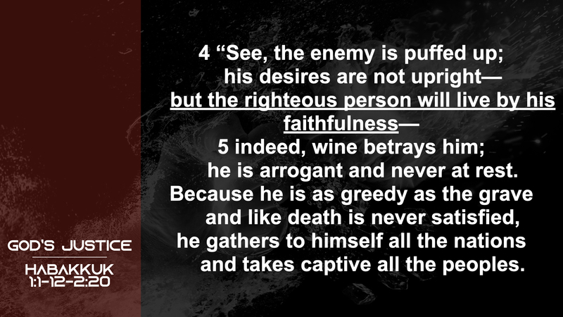 Habakkuk; God's Justice