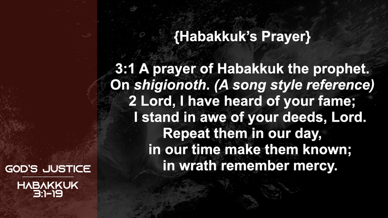 Habakkuk; God's Justice