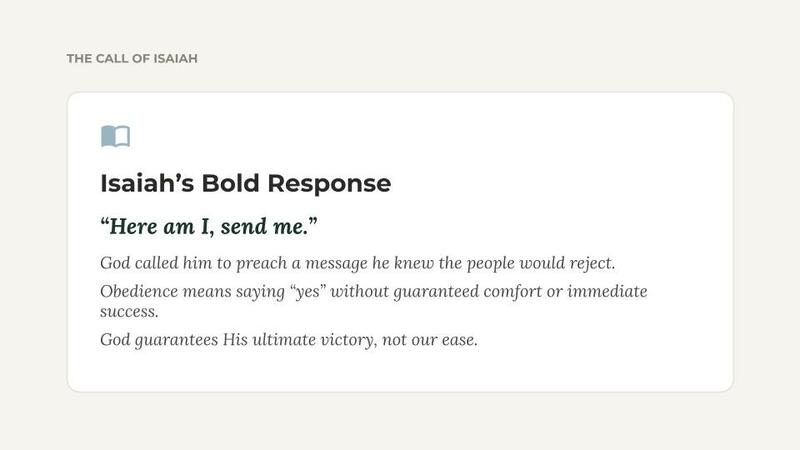 Send Me! A Personal and Corporate Response to Isaiah 6