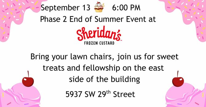 Phase 2 Group to meet at Sheridan's!