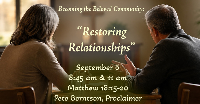 Sunday's Bulletin: Restoring Relationships image