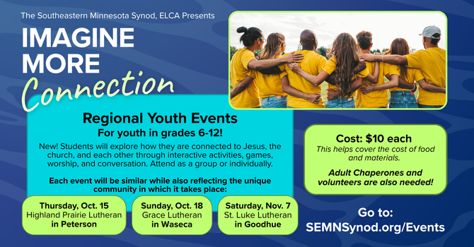 New! Regional Synod Youth Events for Fall