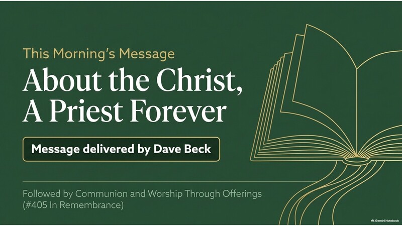 About the Christ, A Priest Forever