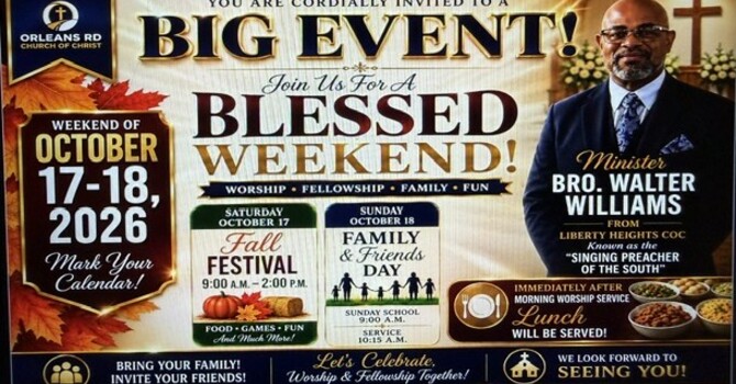Fall Fest/Family & Friends Weekend Oct 17-18!