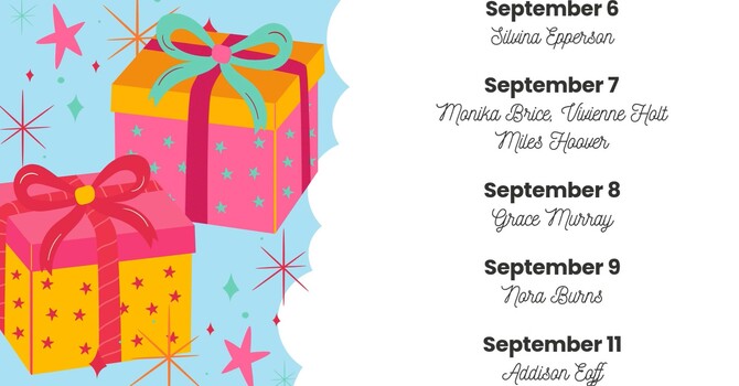 Birthdays, September 6 - 12 image