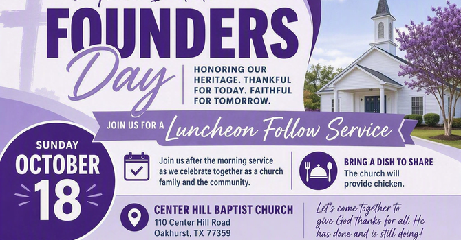 Founders Day - Homecoming Sunday Luncheon