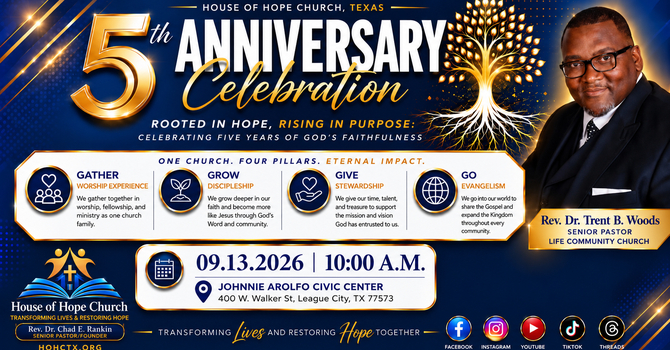 HOHCTX 5th Church Anniversary Celebration