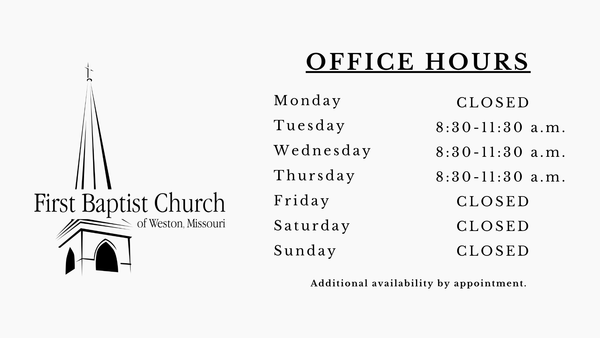 Notice of Office Hours Change