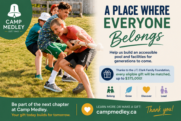  	 Camp Medley matching gift campaign gaining momentum
