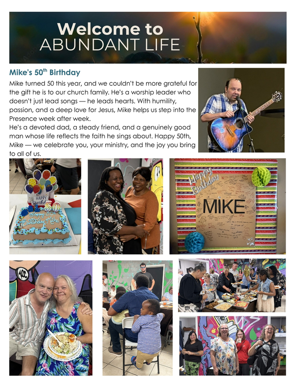Events & Happenings of the Abundant Life