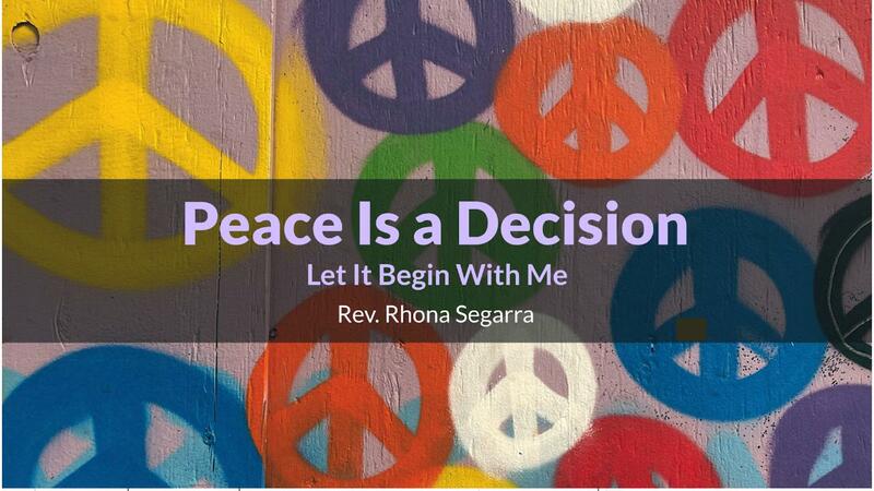 Peace is a Decision