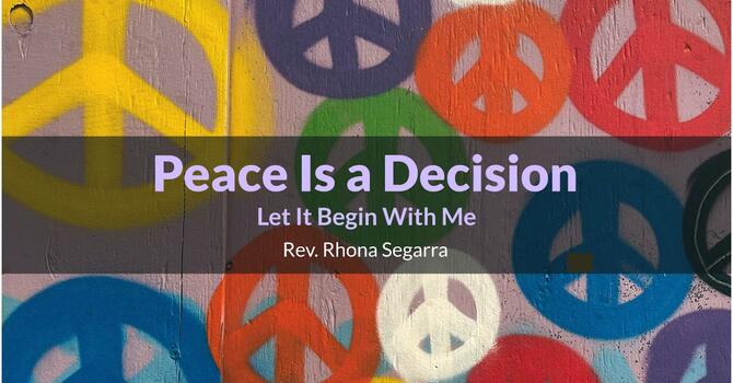 Peace is a Decision
