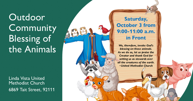 OUTDOOR COMMUNITY BLESSING OF THE ANIMALS  image