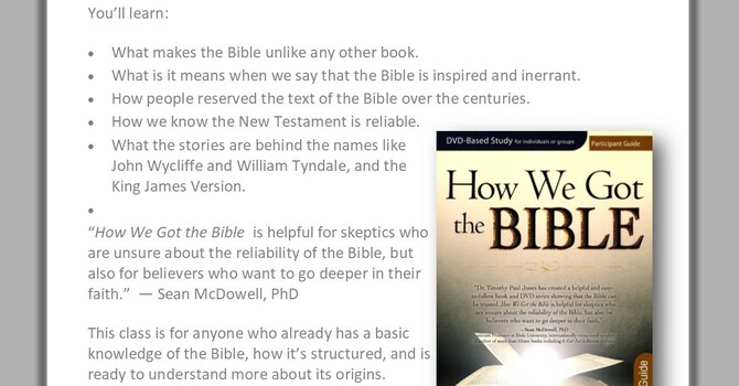 How We Got the Bible