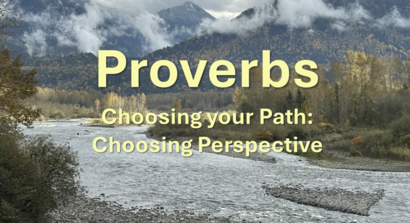"Proverbs: Choosing your path---Choosing Perspective"