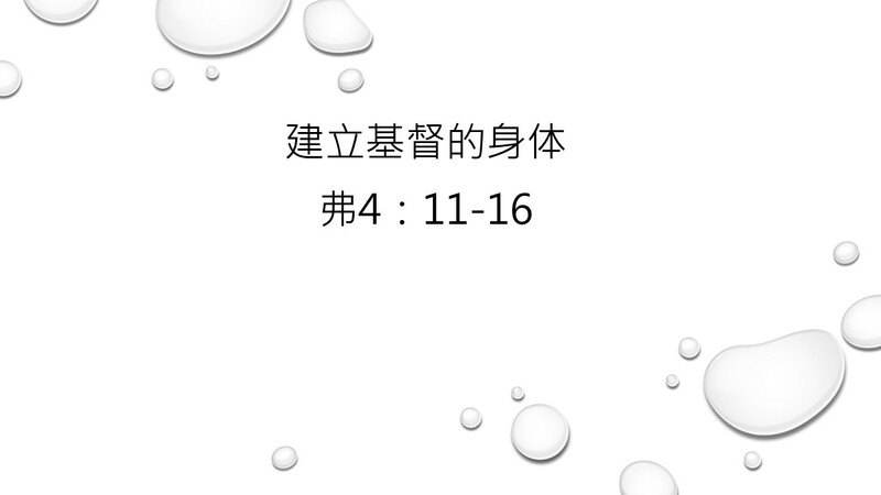 建立基督的身体  