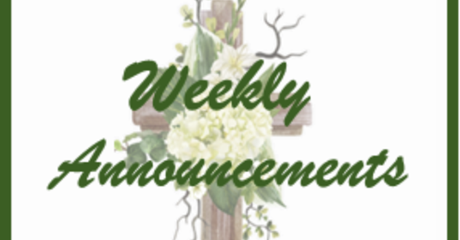 Weekly Announcements