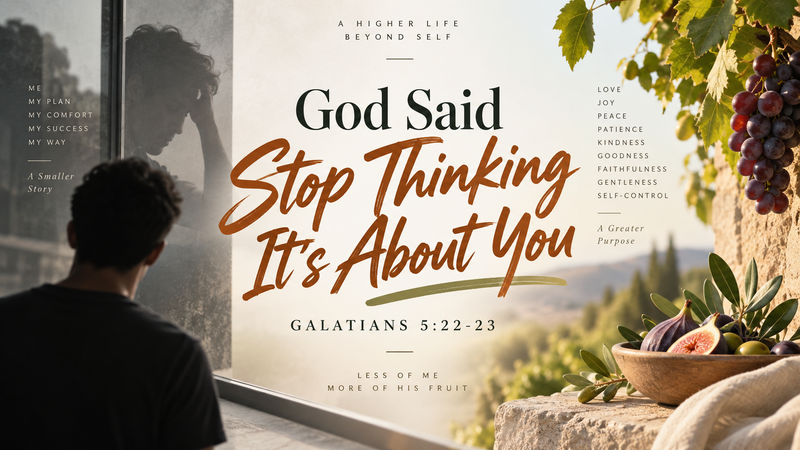"God said Stop Thinking It's About You"