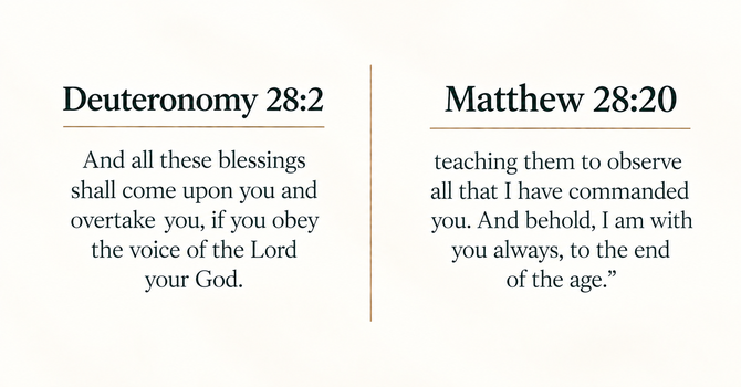 Deuteronomy 28:2 & Matthew 28:20 image