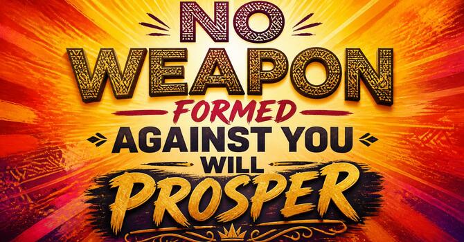 No Weapon Formed Against You Will Prosper image
