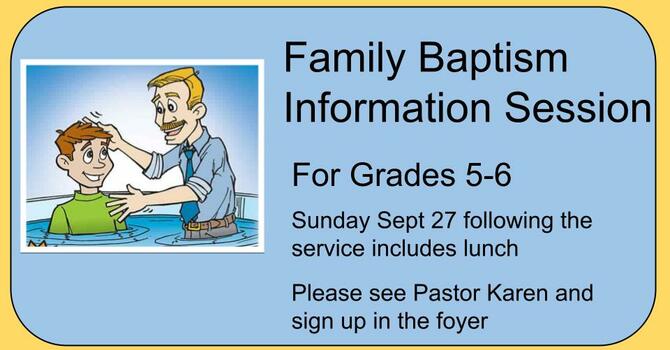 Family Baptism Information Session