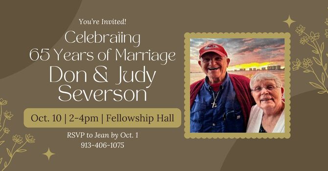 Don & Judy Severson 65 Anniversary Party image