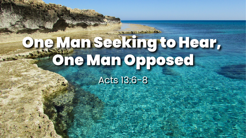 One Man Seeking to Hear, One Man Opposed
