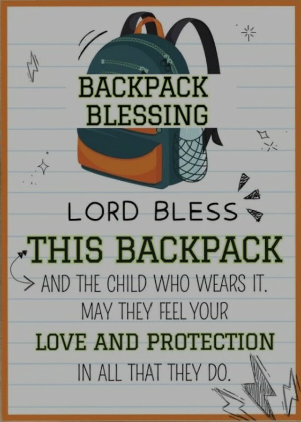 Backpack Blessing @ St A's