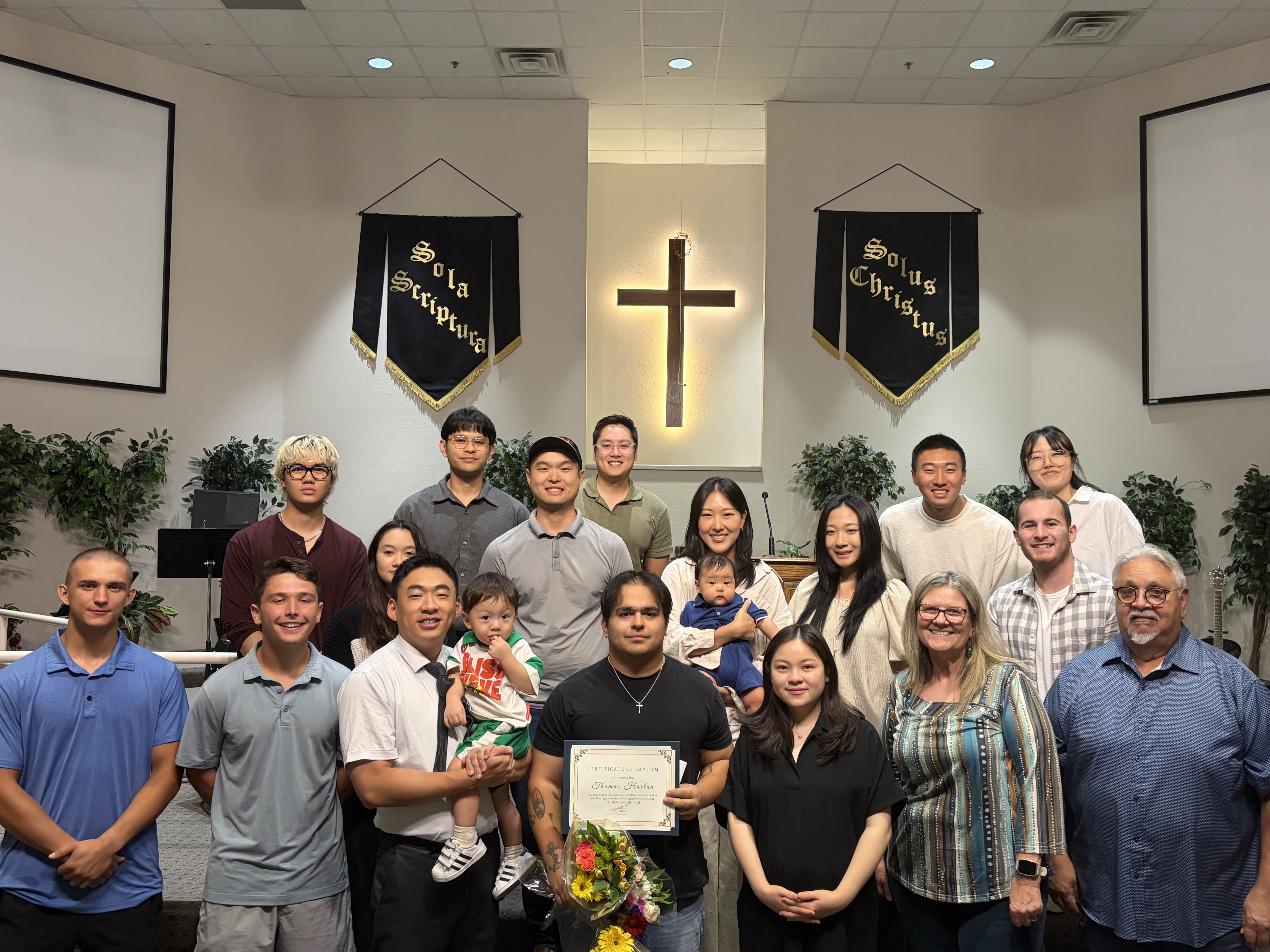 The All Peoples Church community together