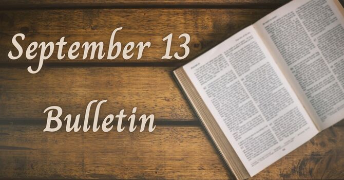 September 13, 2026 Bulletin image