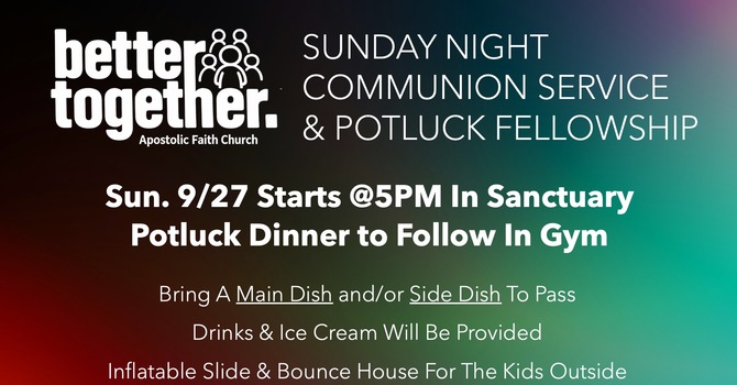 Better Together Communion Service & Potluck