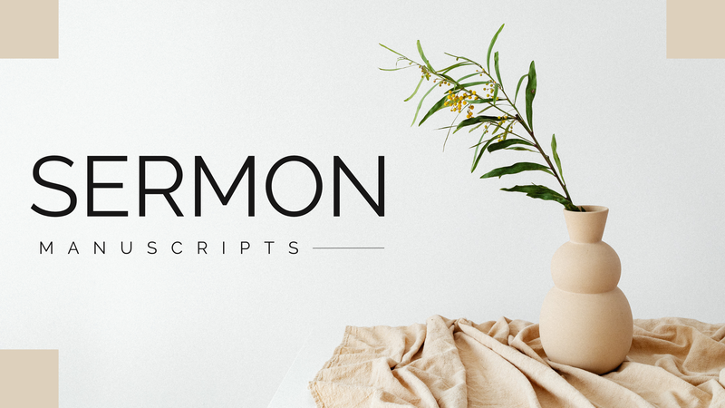 Fall Sermon Manuscripts