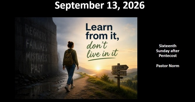 Learn from it, don't live in it!