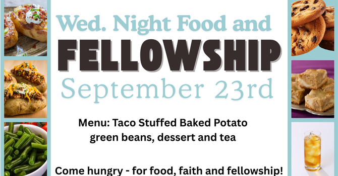 Food and Fellowship September 23rd