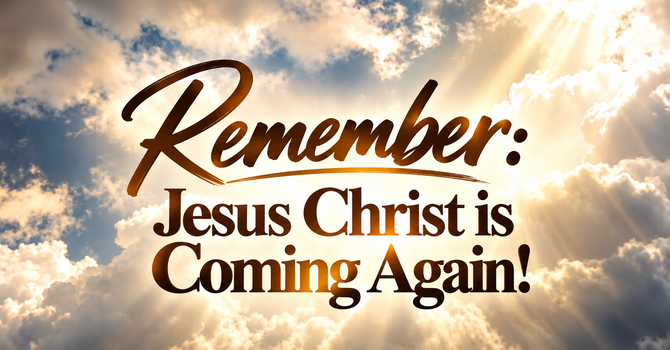 Remember: Jesus is Coming Again!