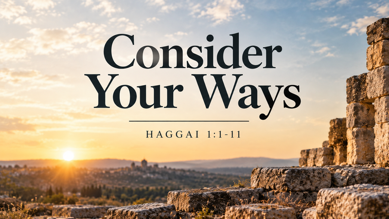 Consider Your Ways