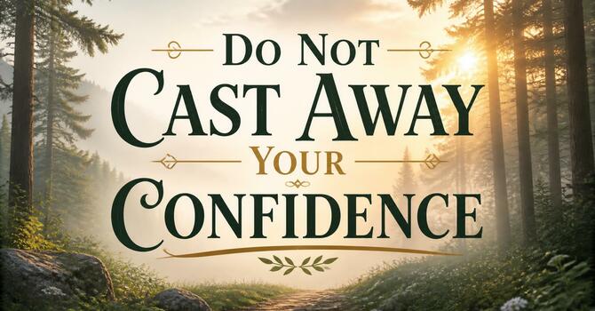 Do Not Cast Away Your Confidence image