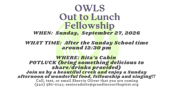 OWLS OUT TO LUNCH