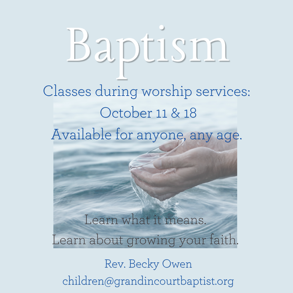Baptism Classes