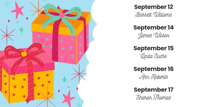 Birthdays September 13 - 19 image