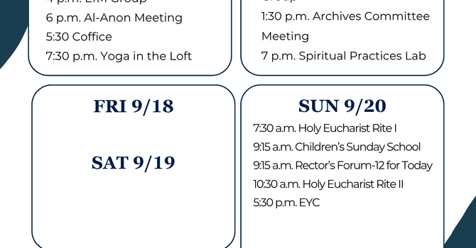 This Week at a Glance